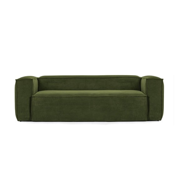 Zöld kordbársony kanapé 240 cm Blok – Kave Home