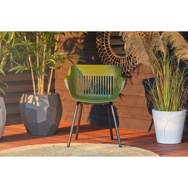 Sötétzöld műanyag kerti szék szett 2 db-os Jill Rondo – Hartman-image-1