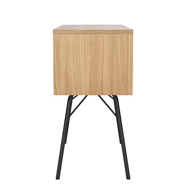 Natúr színű éjjeliszekrény tölgyfa dekorral Rayburn – Woodman-image-4