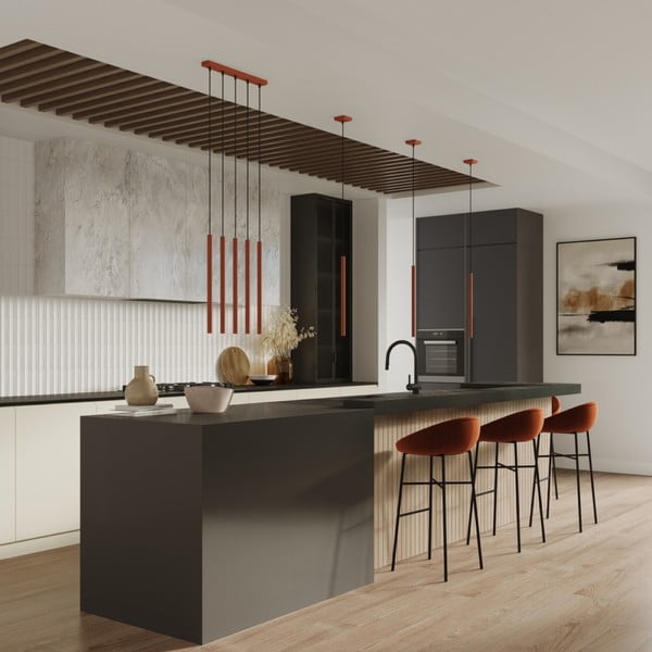 Téglavörös függőlámpa Fideus – Sollux-image-3