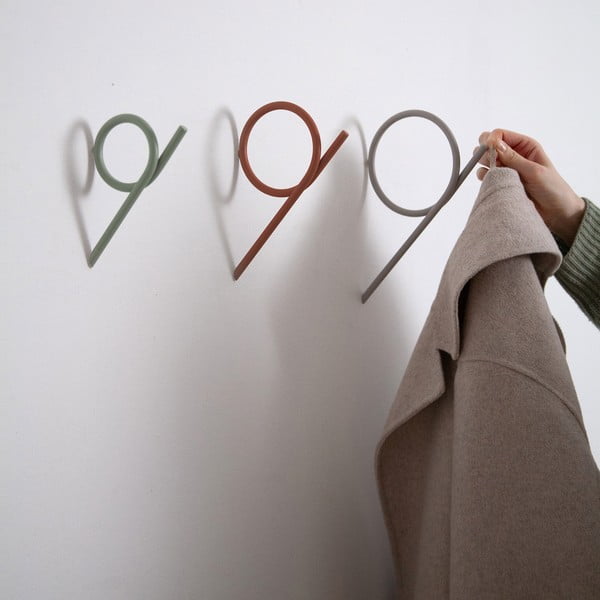 Terrakotta színű fali acél akasztó Tuba M – Spinder Design-image-1