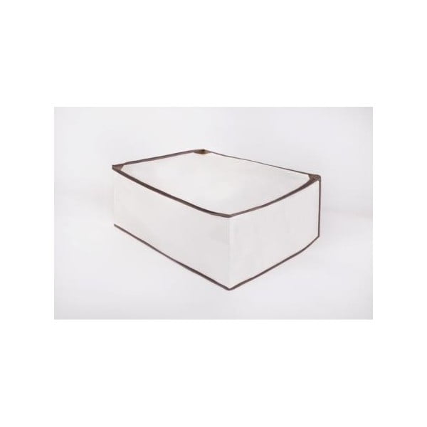 Tina fehér természetes lenvászon ágyneműtároló doboz, 60 x 40 cm - Compactor