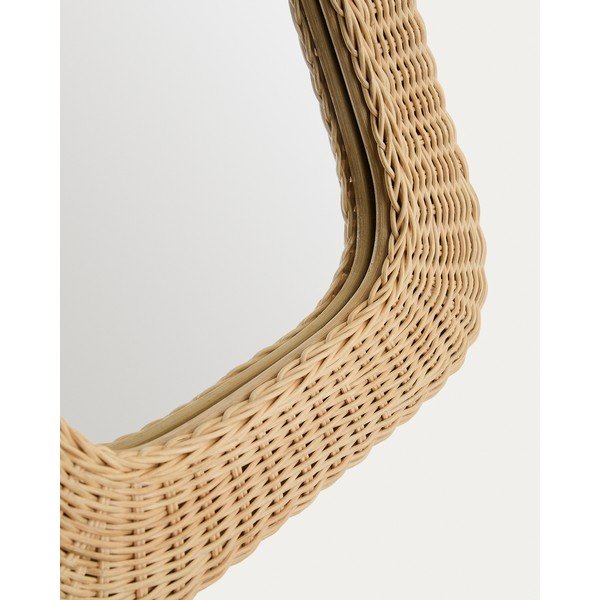 Fali tükör rattan kerettel 38x59 cm Zilna – Kave Home-image-4