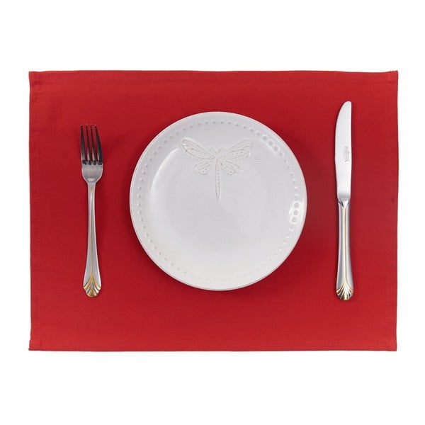 Plain Red 2 részes piros tányéralátét szett, 33 x 45 cm - Mike & Co. NEW YORK