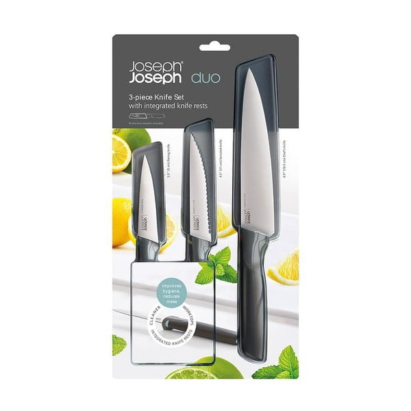 Rozsdamentes acél kés készlet tokkal 3 db-os Elevate – Joseph Joseph-image-4
