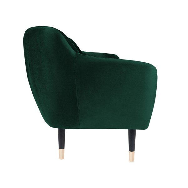 Benito zöld kanapé fekete lábakkal, 158 cm - Mazzini Sofas-image-3