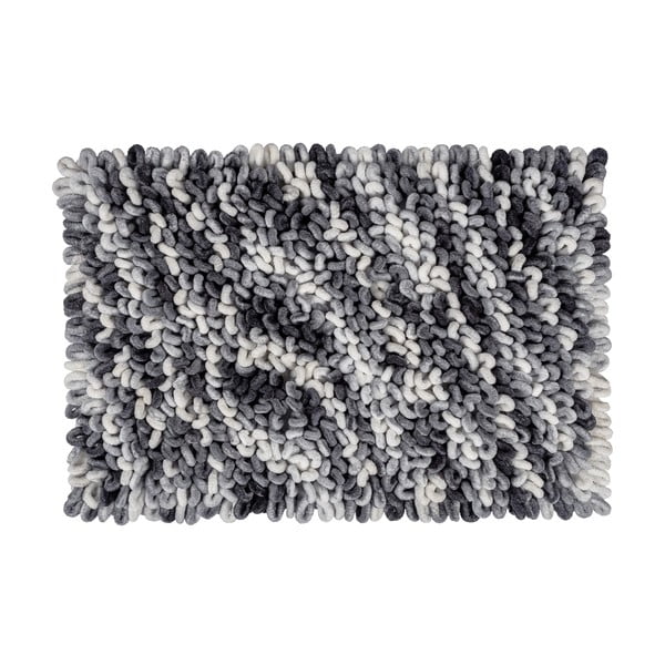 Szürkéskék textil fürdőszobai kilépő 60x90 cm Lerici – Wenko