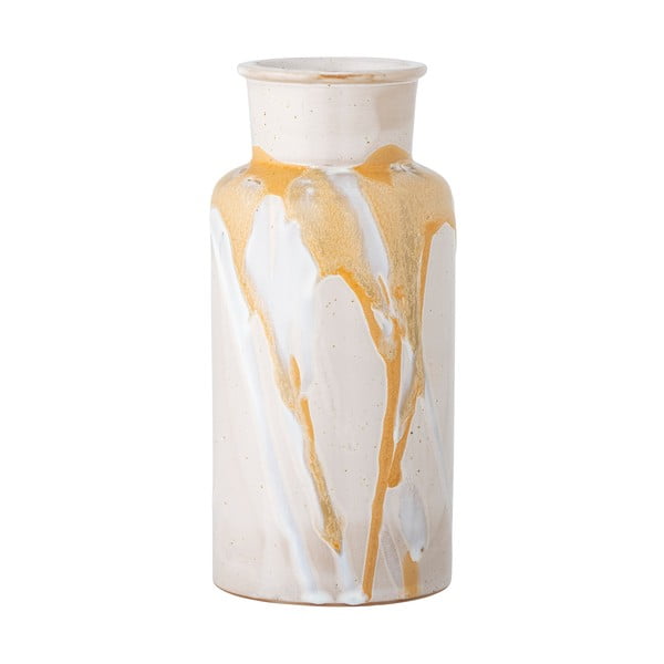 Krémszínű agyagkerámia kézzel készített váza Savana – Bloomingville