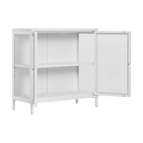 Fehér fém tálalószekrény 80x80 cm Dalby – House Nordic-image-2