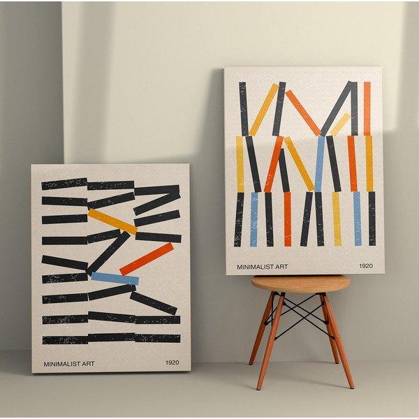 Kép szett 2 db-os 50x70 cm Lines – Wallity-image-1