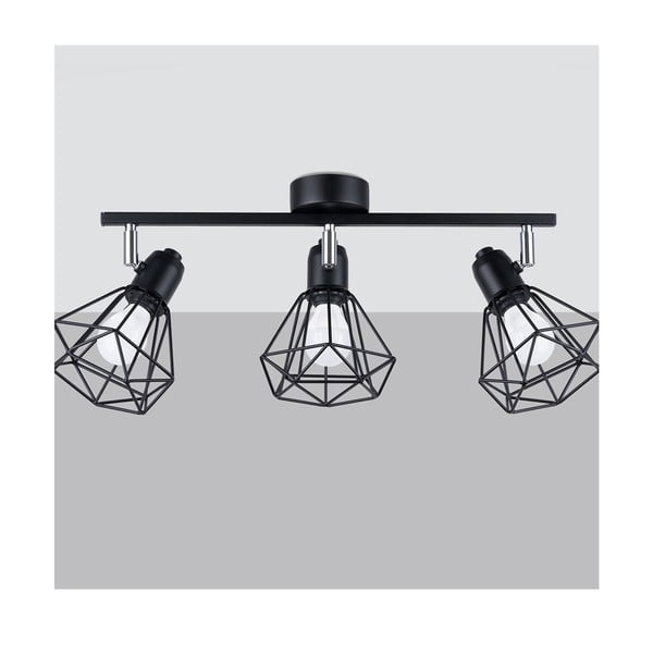 Fekete mennyezeti lámpa ø 10 cm Varpu – Sollux-image-3