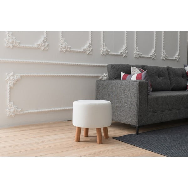 Fehér puff Silindir – Balcab Home-image-1