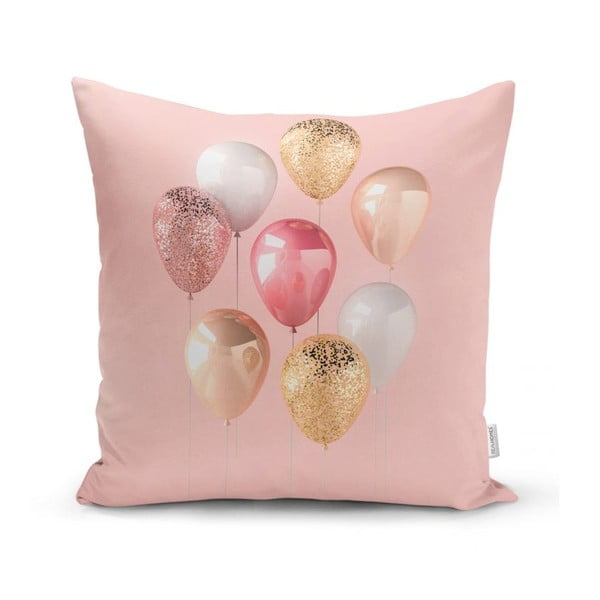 Ballons With Pink BG párnahuzat, 45 x 45 cm - Minimalist Cushion Covers