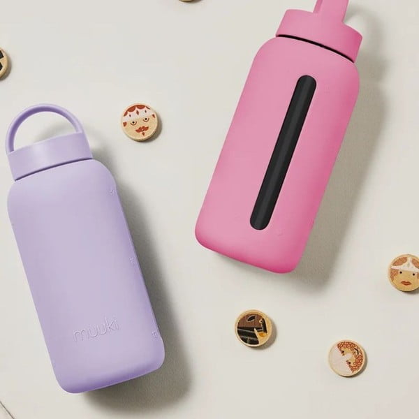 Rózsaszín utazó ivópalack 720 ml Flamingo Pink – Muuki-image-3