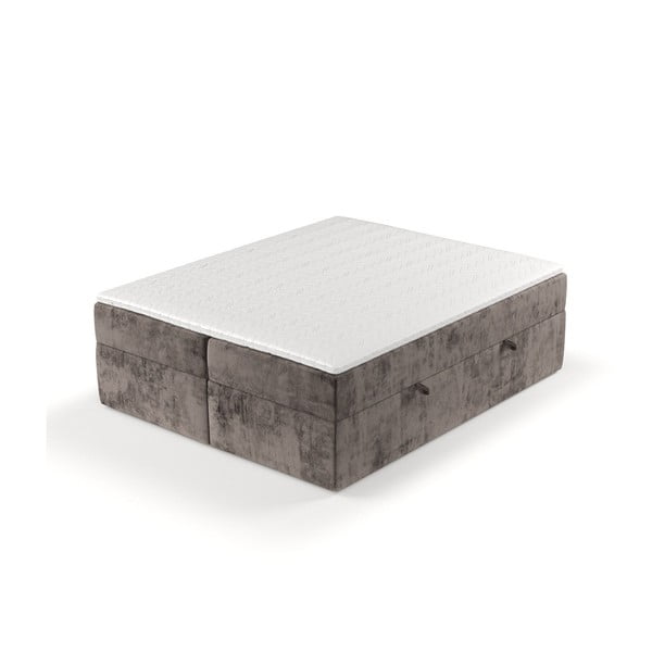 Barna ágyneműtartós boxspring ágy 180x200 cm Yoko – Maison de Rêve