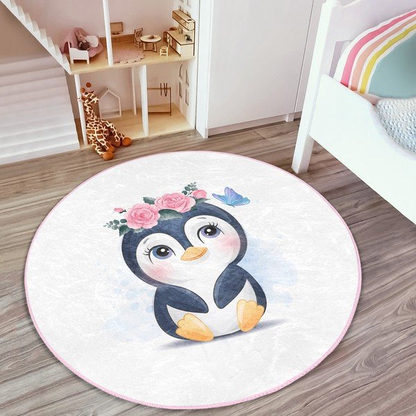 Fehér gyerek szőnyeg ø 100 cm Comfort – Mila Home-image-3