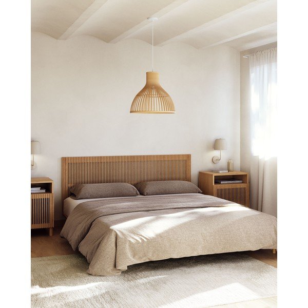 Natúr színű kőrisfa ágytámla 175x70 cm Beyla – Kave Home-image-1