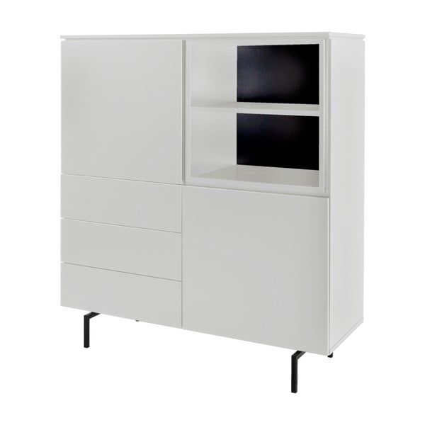 Fehér magas komód 120x133 cm Plain – Tenzo-image-1