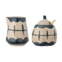 Agyagkerámia tejkiöntő és cukortartó készlet Allium – Bloomingville