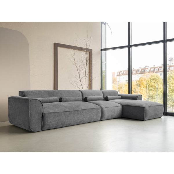 Szürke sarokkanapé (jobb oldali) Flex Felix – Miuform-image-3