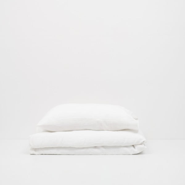 Nature fehér len gyerek párnahuzat, 40 x 60 cm -Linen Tales-image-1