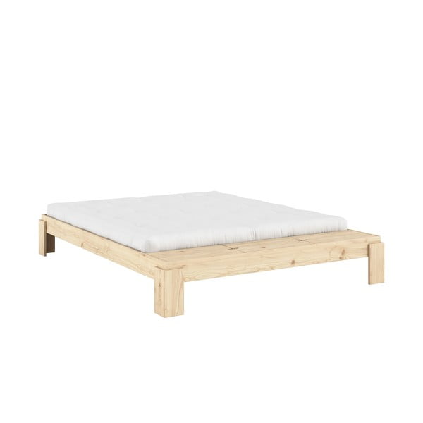 Natúr színű borovi fenyő franciaágy ágyráccsal 180x200 cm Layers – Karup Design-image-3
