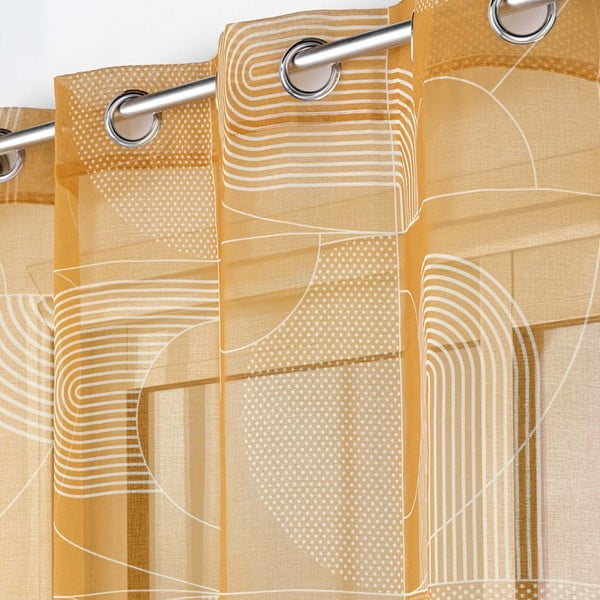 Sárga átlátszó függöny 140x280 cm Esquisse – douceur d'intérieur-image-1