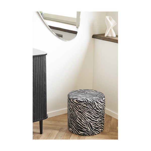 Fekete-fehér puff Kimberley – House Nordic-image-3
