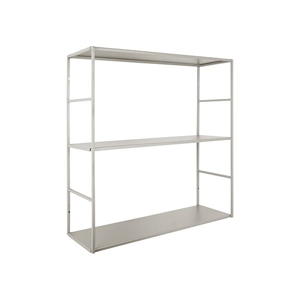 Level szürke fém polcos állvány, 60 x 60 cm - PT LIVING-image-2