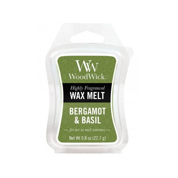 Bergamot és bazsalikom illatú viasz aromalámpába illatintenzitás 8 óra - WoodWick