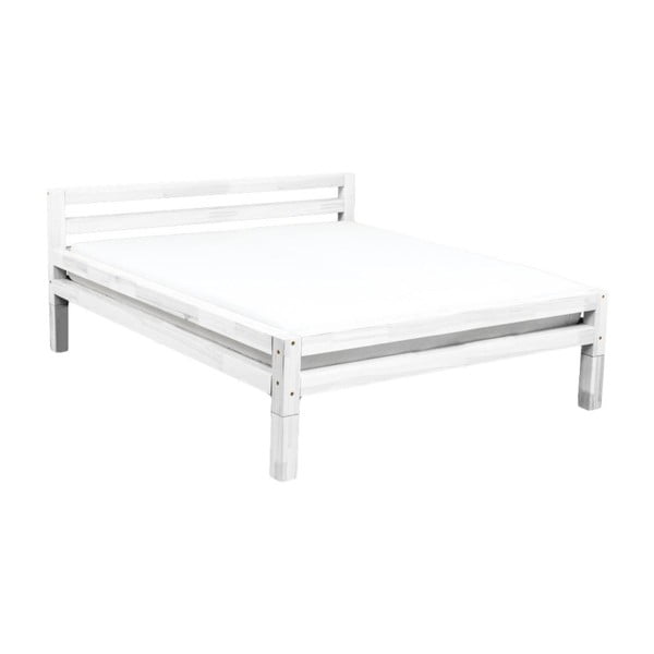 Double fehér lucfenyő franciaágy, 180 x 200 cm - Benlemi-image-3