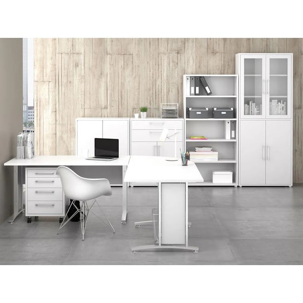 Fehér moduláris könyvespolc 89x189 cm Prima – Tvilum-image-1