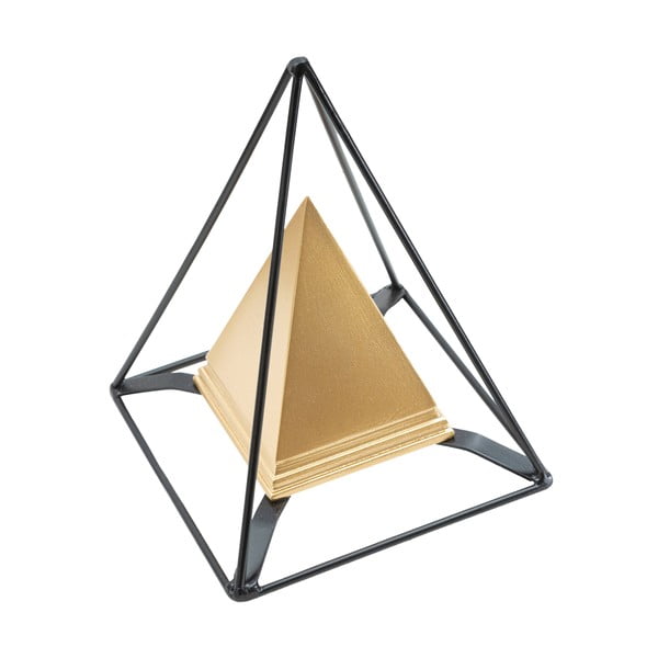 Piramid fém szobor aranyszínű dekorral - Mauro Ferretti-image-1