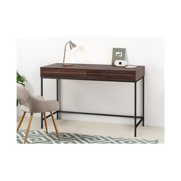 Íróasztal diófa dekoros asztallappal 50x120 cm Celine – Støraa-image-4