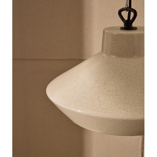 Bézs függőlámpa kerámia búrával ø 31 cm Portol – Kave Home-image-2