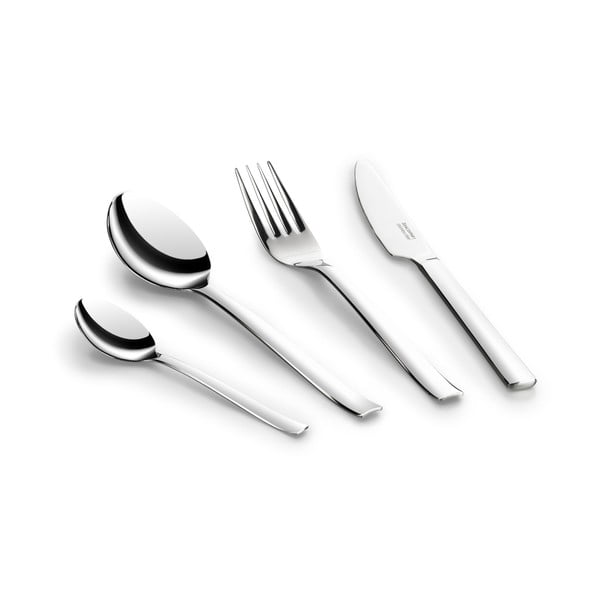 Ezüstszínű rozsdamentes acél evőeszköz készlet 24 db-os Banquet – Tescoma