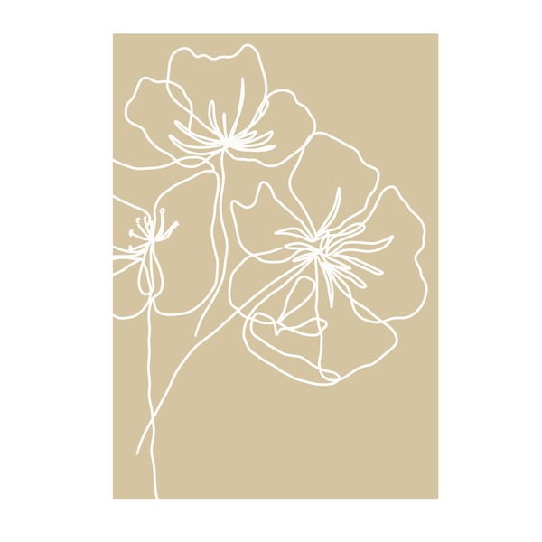 Poszter 29x41 cm White Poppy – Veronika Boulová