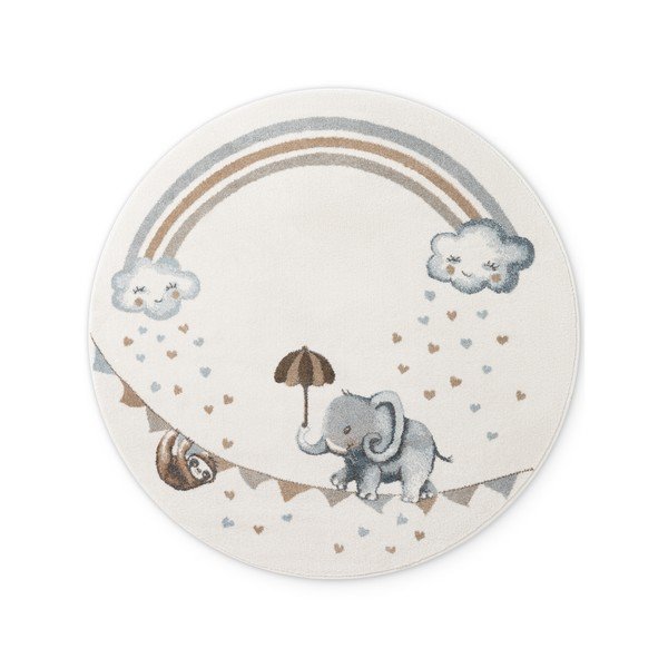 Krémszínű gyerek szőnyeg ø160 cm Walk like an Elephant Rainbow – Villeroy&Boch