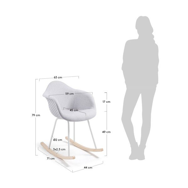 Kenna világosszürke hintaszék - Kave Home-image-4