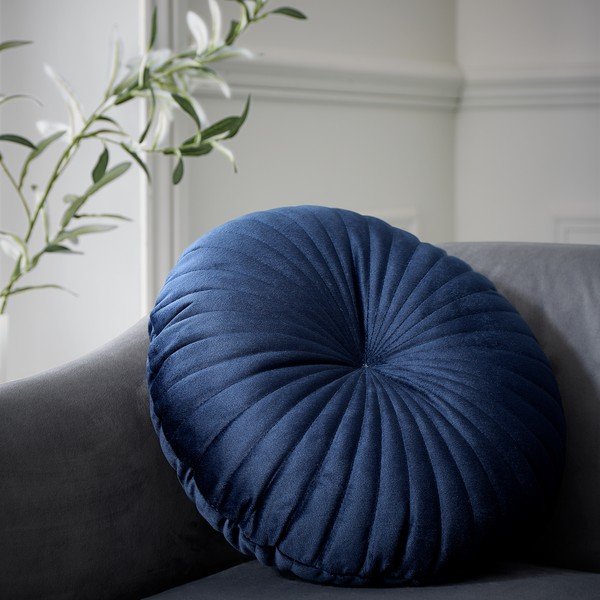 Bársony díszpárna ø 40 cm Round Soft Touch – Catherine Lansfield-image-1