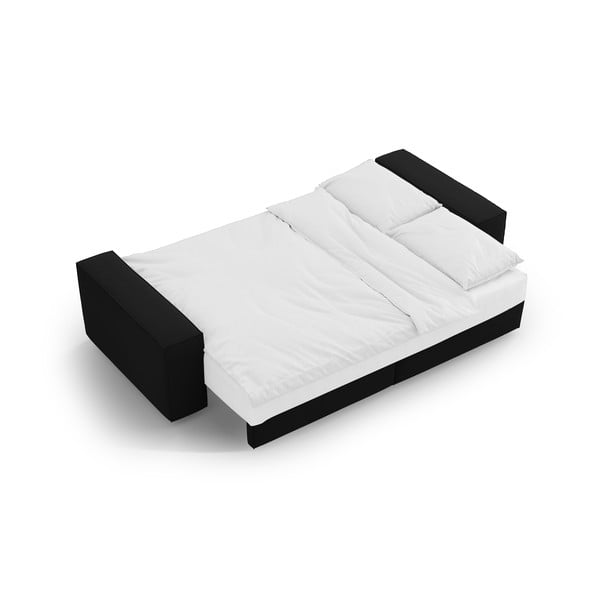 Fekete kinyitható kanapé 247 cm Jodie – Micadoni Home-image-4