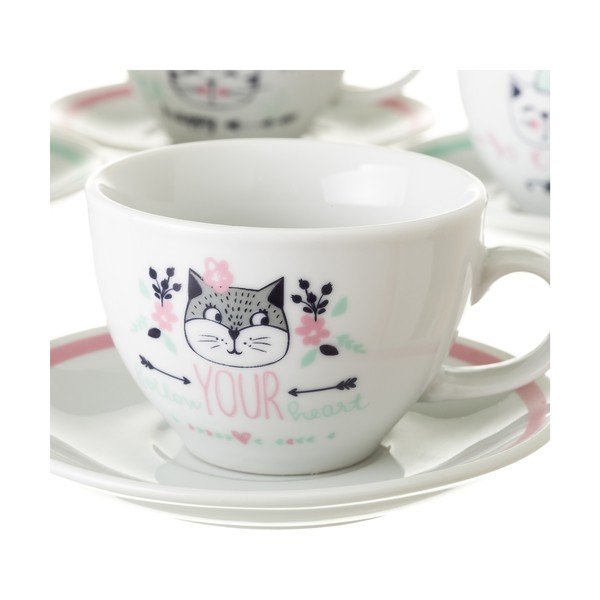 Boho 4 darabos porcelán csészekészet, 160 ml - Unimasa-image-2