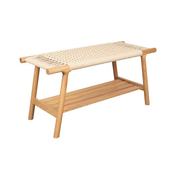 Világos natúr színű tömörfa pad Kintaro – Dutchbone-image-2