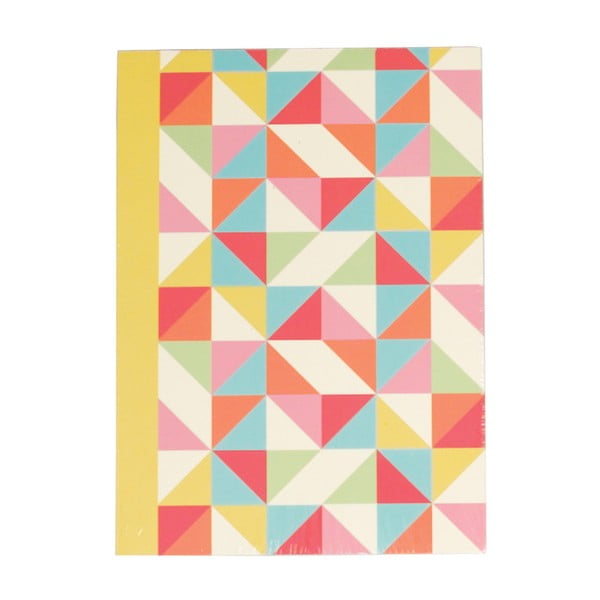 Multicolour Geometric jegyzetfüzet, A6 - Rex London