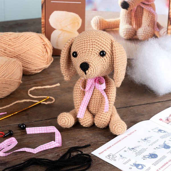Kreatív készlet DIY Crochet Puppy – Rex London-image-1