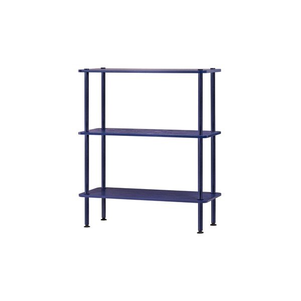 Kék polcos állvány tölgyfa dekorral 80x90,5x35 cm Teidi – noo.ma