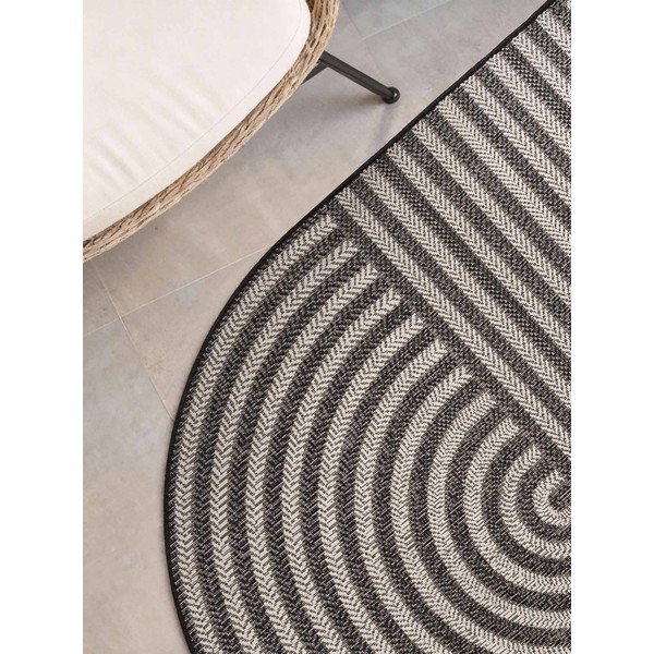 Fekete-krémszínű kültéri-beltéri szőnyeg 160x230 cm Haringey Woodfield – Ted Baker-image-2