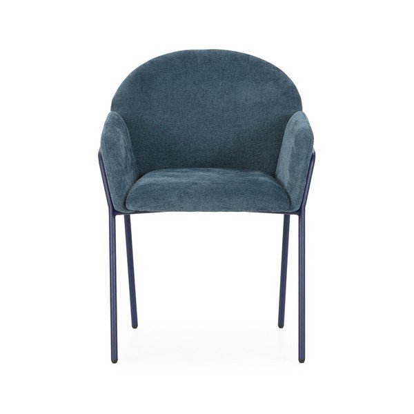 Kék kárpitozott étkezőfotel szett 2 db-os Aslin – MOME-image-3