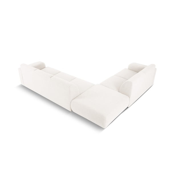 Fehér buklé sarokkanapé (bal oldali) Molino – Micadoni Home-image-3