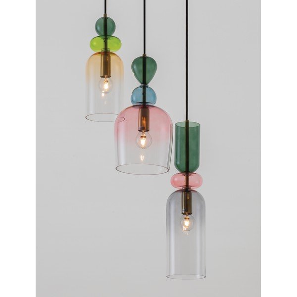 Aranyszínű üveg függőlámpa ø 42 cm Murano – Nova Luce-image-1